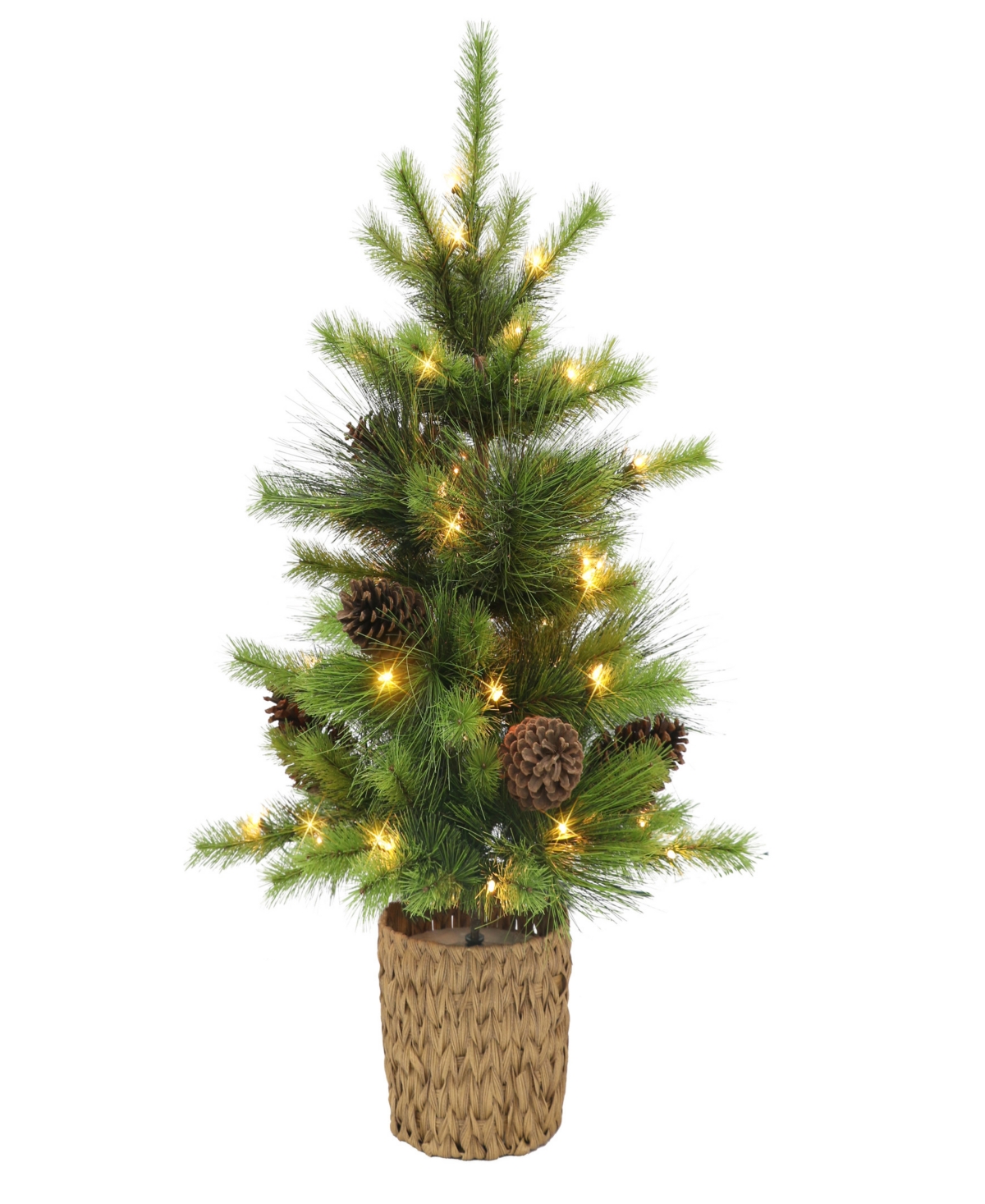 Puleo Pre-Lit Potted Artificial Tree
