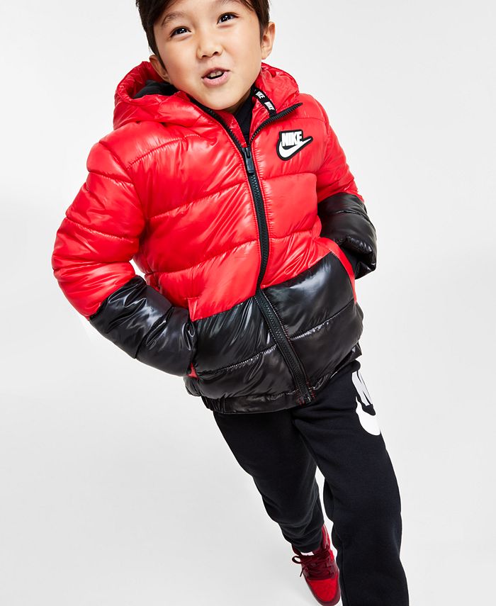 Nike Little Boys Color Block Puffer Jacket - Macy's