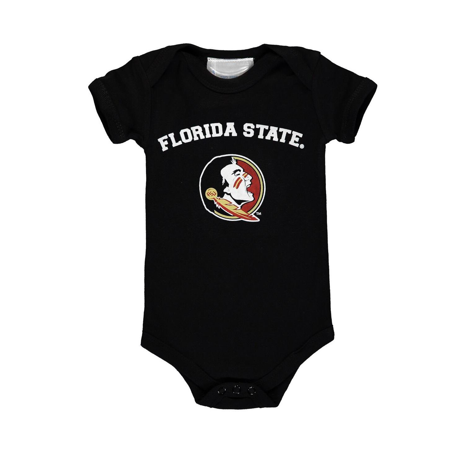 Infant Boys and Girls Black Florida State Seminoles Arch & Logo Bodysuit