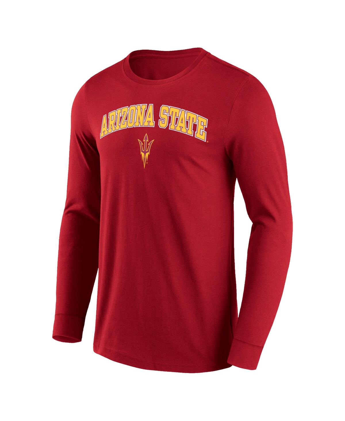 Fanatics Men's  Maroon Arizona State Sun Devils Campus 2.0 Long Sleeve T-shirt In Maroon