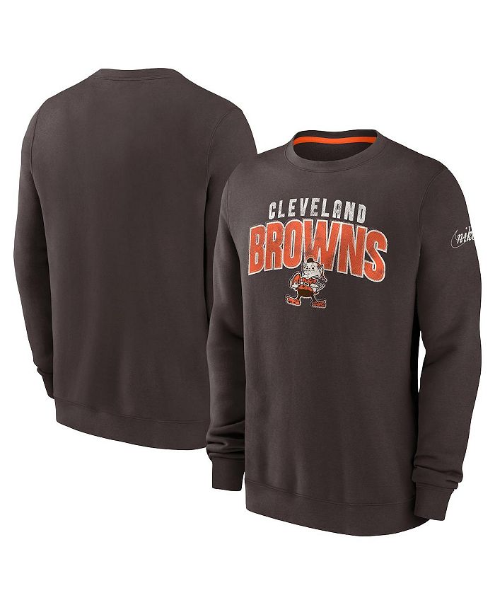 Nike Men's Brown Cleveland Browns Rewind Club Pullover Sweatshirt - Macy's
