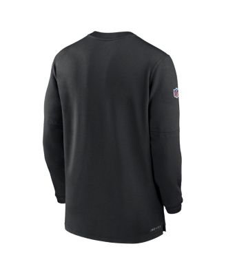 Men's Black Las Vegas Raiders 2023 Sideline Performance Long Sleeve Quarter-Zip Top