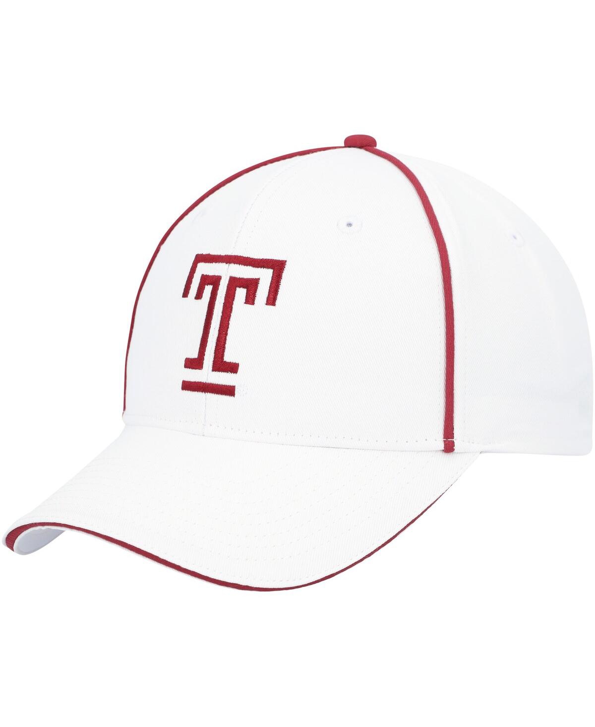 Men's Colosseum White Temple Owls Take Your Time Snapback Hat - White