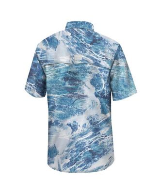 Men's Blue Gonzaga Bulldogs Realtree Aspect Charter Full-Button Fishing Shirt