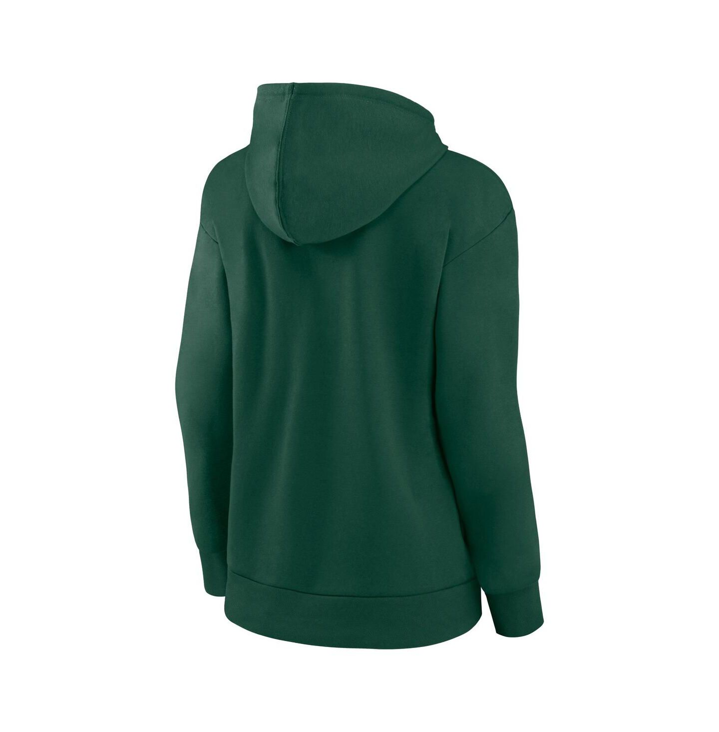 Женское худи Fanatics Green Michigan State Spartans Basic Arch Pullover — фото 4