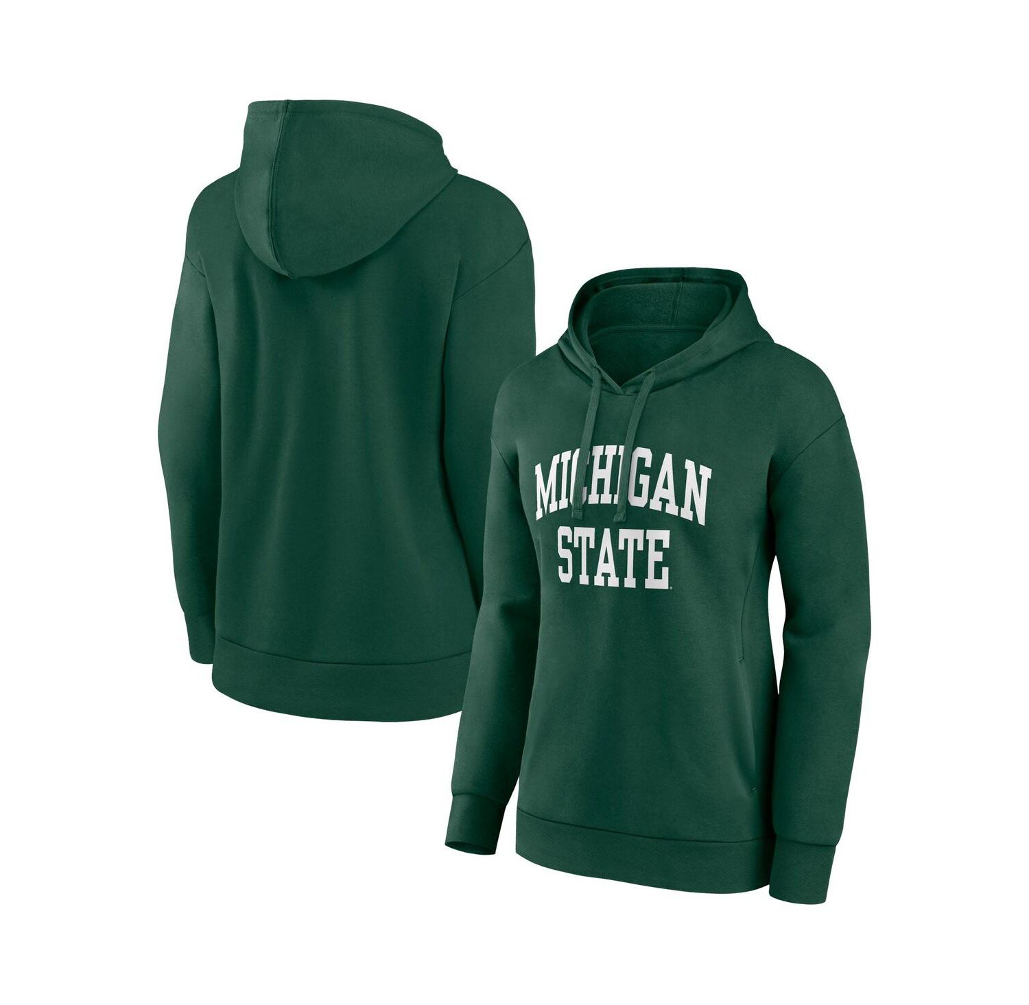 Women's Green Michigan State Spartans Basic Arch Pullover Hoodie