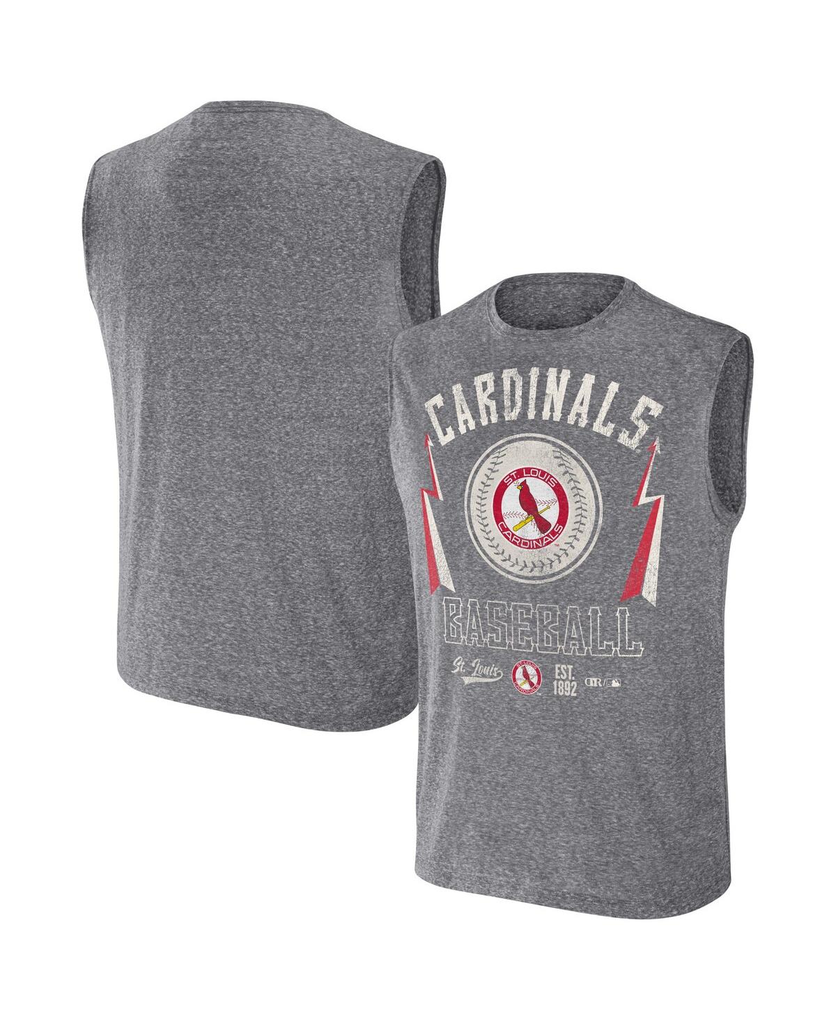 Fanatics Men's Darius Rucker Collection By  Charcoal Cleveland Guardians Muscle Tank Top In Charcoal
