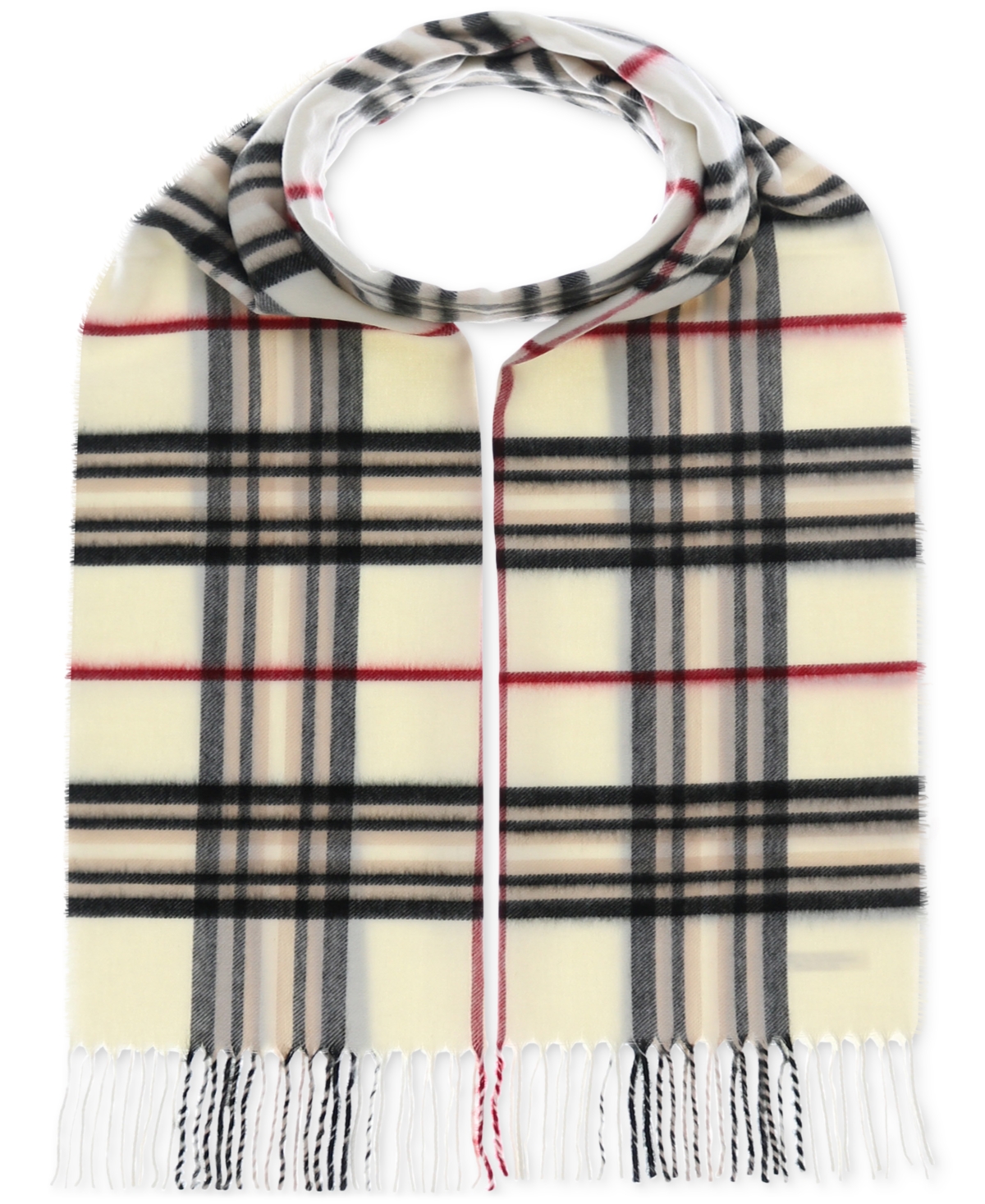 Women's Classic Plaid Cashmink Scarf - Black