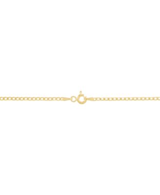 Polished 20" Curb Chain in Solid 10K Yellow Gold