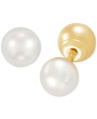 Children's Cubic Zirconia Birthstone Reversible Earrings in 14k Gold