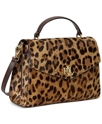 Lauren Ralph Lauren Farrah Print Calf Hair Small Satchel Macy s