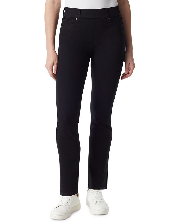Gloria Vanderbilt Women's Shape Effect Pull-On Straight-Leg Jeans - Macy's