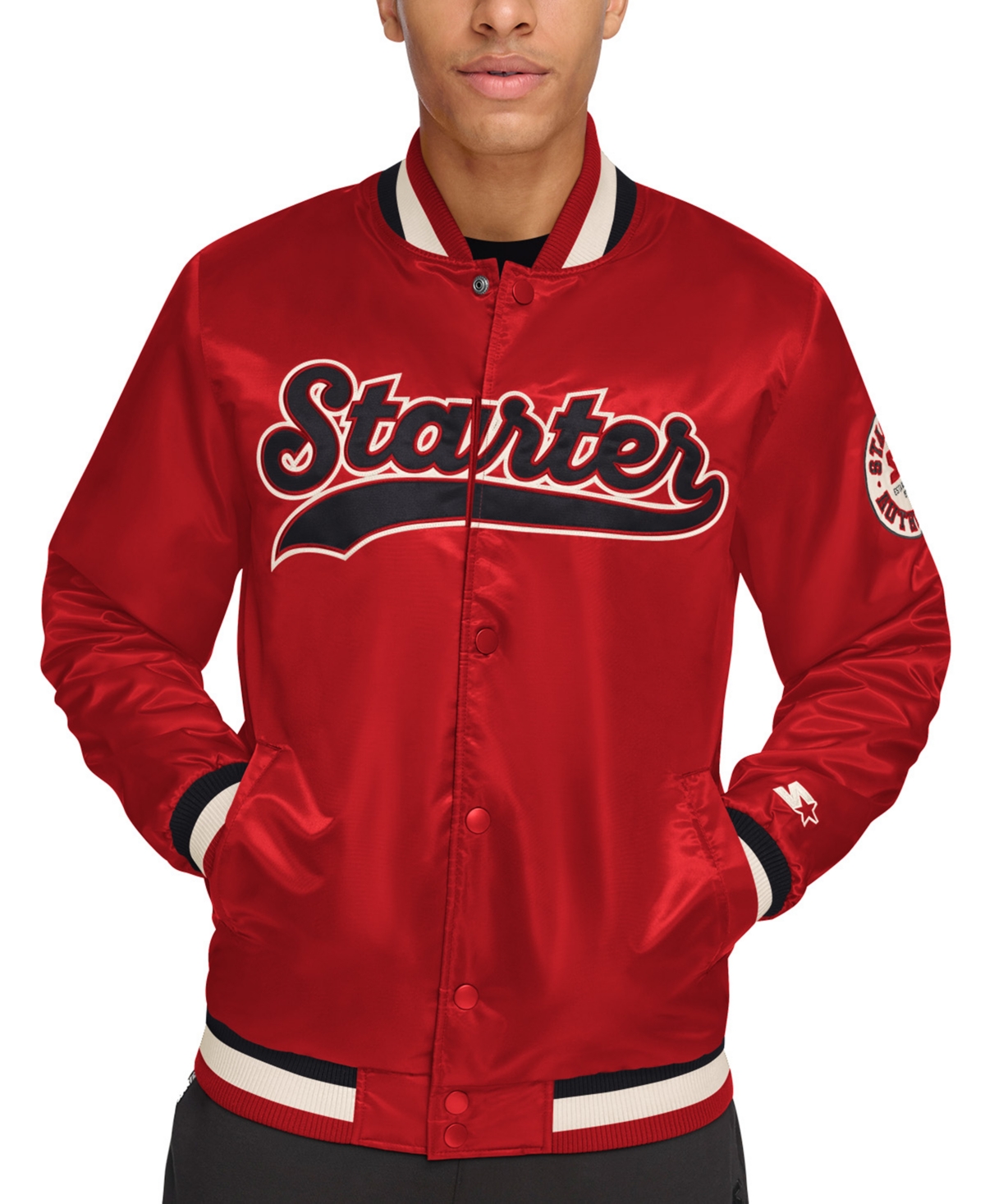 NJD M STARTER Varsity Satin Jacket-Red – Official Mobile Shop of