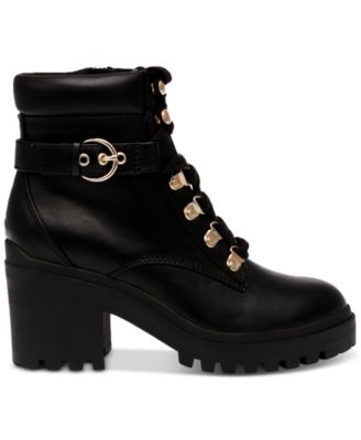 Women's Bridgitt Lace-Up Side-Zip Lug-Sole Booties, Created for Macy's