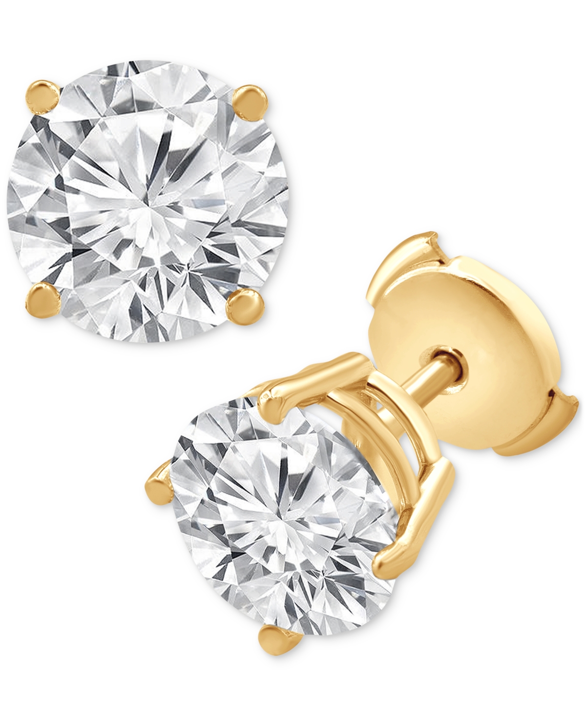 Certified Lab Grown Diamond Stud Earrings (6 ct. t.w.) in 14k Gold - White Gold