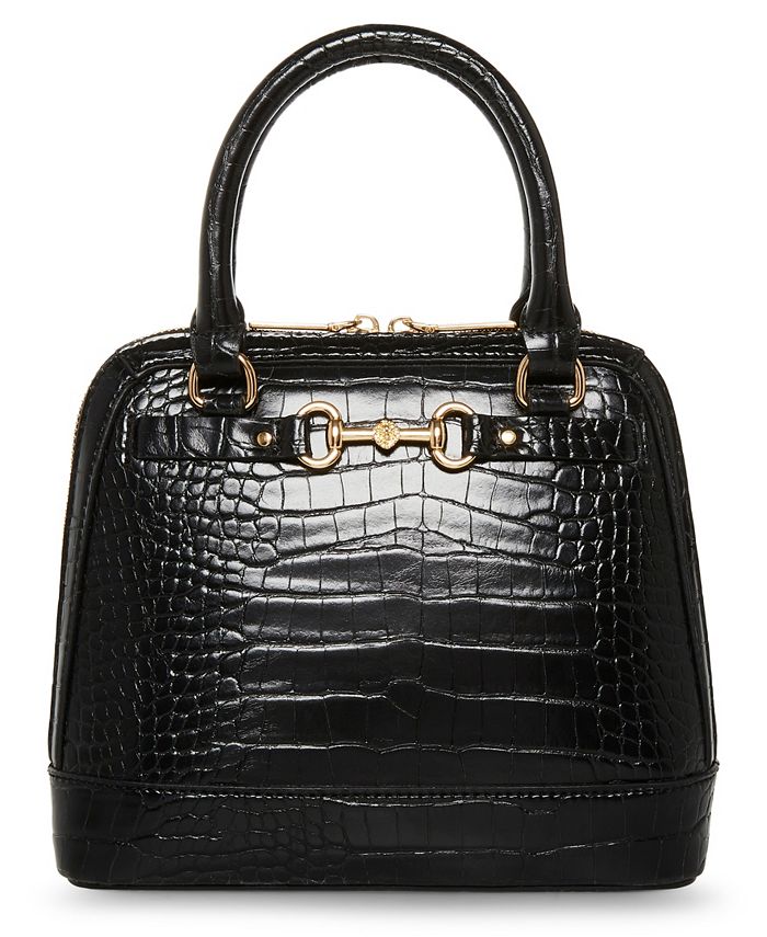 Anne Klein Small Horsebit Top Handle Satchel in Croco Macy s