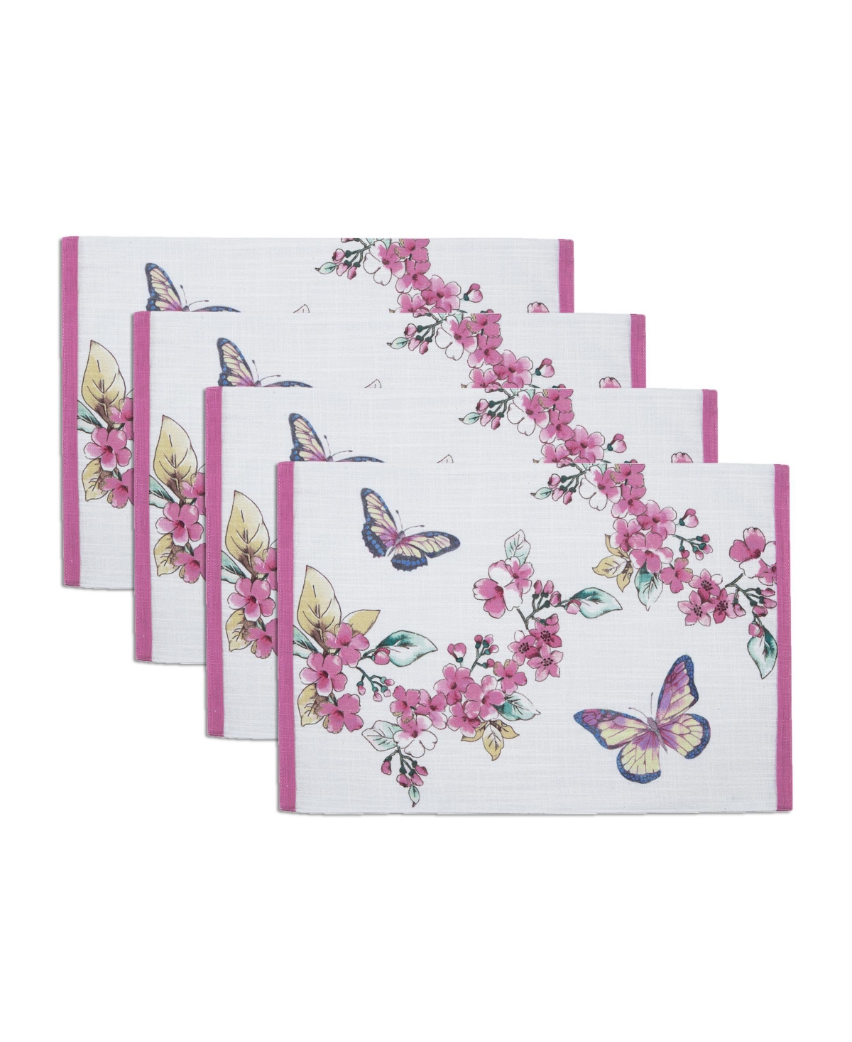 Lenox Butterfly Meadow Floral 4 Piece Place Mat In White Multi