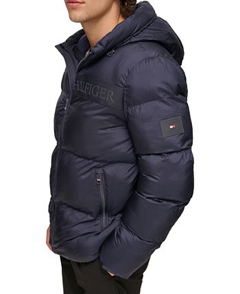 Mens tommy hilfiger puffer jacket sale discount