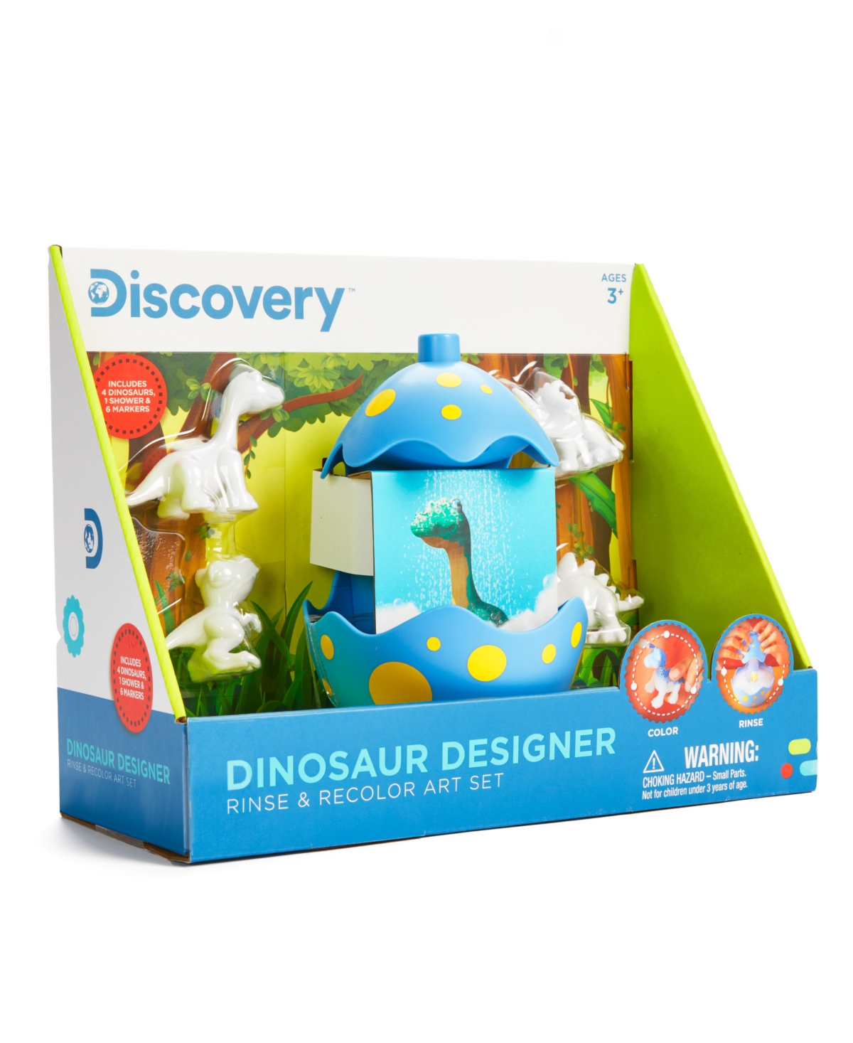 Shop Discovery Dinosaur Designer Rinse And Recolor, 11 Piece Art Set In Open Miscellaneous