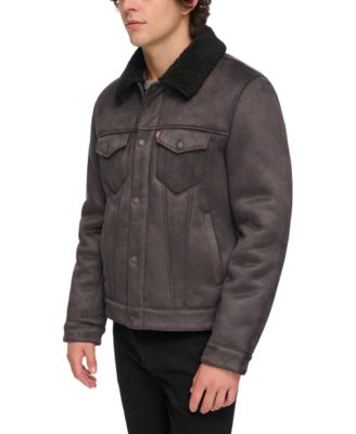 Men's Relaxed-Fit Faux-Shearling Trucker Jacket  