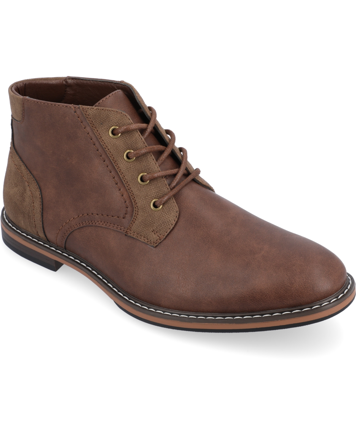 Vance Co. Men's Franco Wide Width Tru Comfort Foam Lace-Up Round Toe Chukka Boots