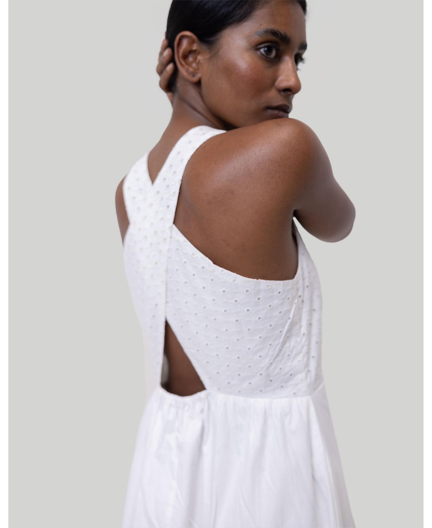Women's Cross-back Midi Dress