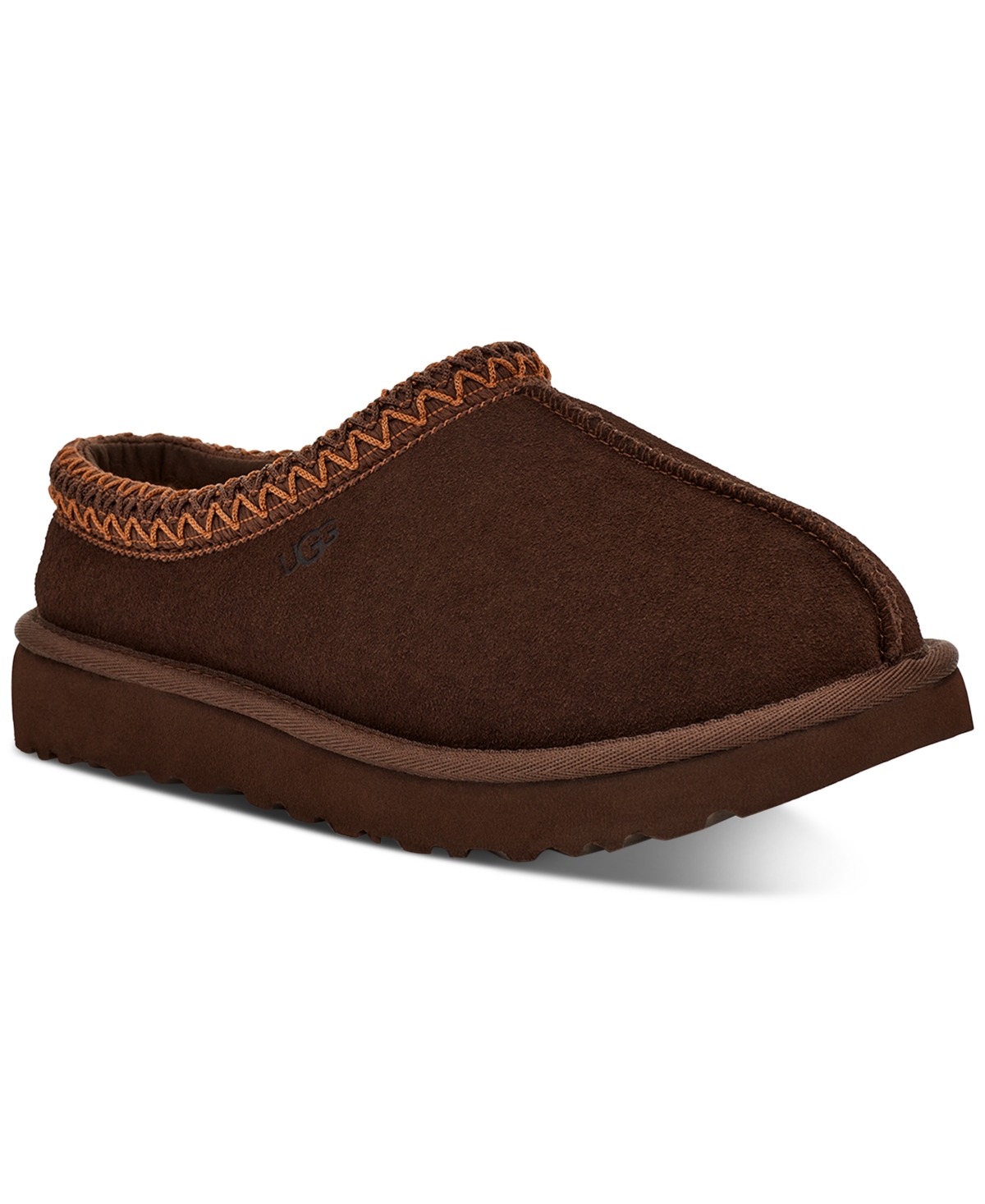Ugg Tasman Burnt Cedar Sheepskin Embroidery Trim Mules In Burnt Cedar