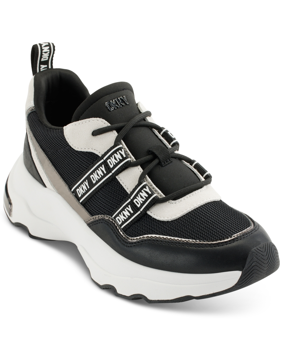Dkny Women's Justine Lace-Up Slip-On Sneakers - Pebble Combo
