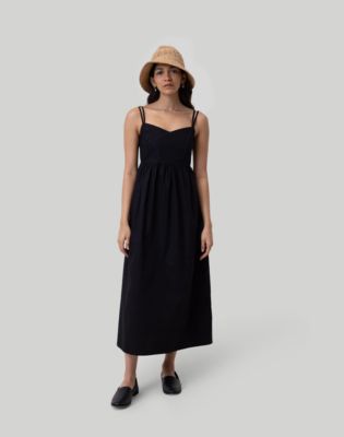 Women's Strappy Gathered Midi Dress