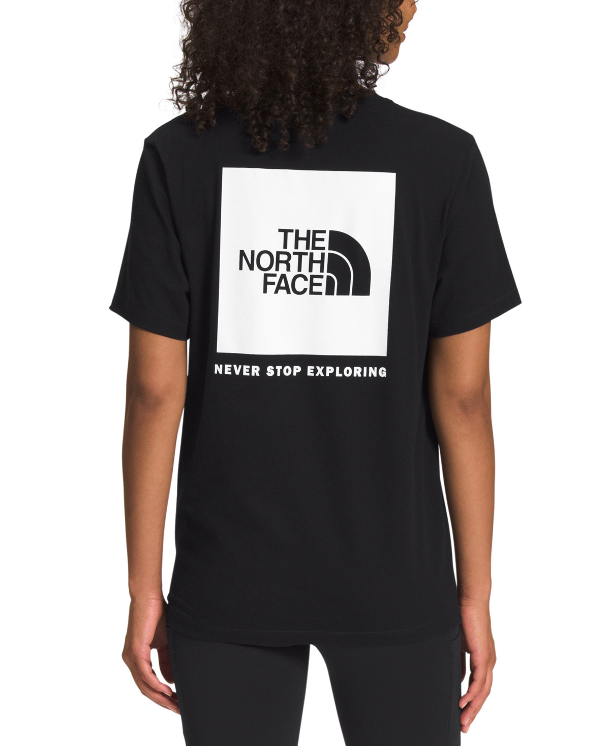 Shop The North Face Women's Nse Box Logo T-shirt In Tnf Black,tnf White