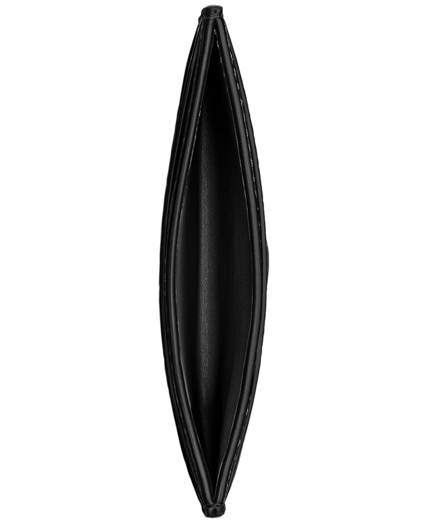 Женский кошелёк Coach Essential Polished Pebble Leather Card Case, цвет: Чёрный — фото 2