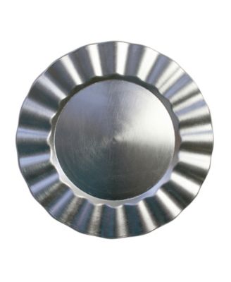 Round Ruffled Charger Plate 12 Piece Dinnerware Set, Service for 12