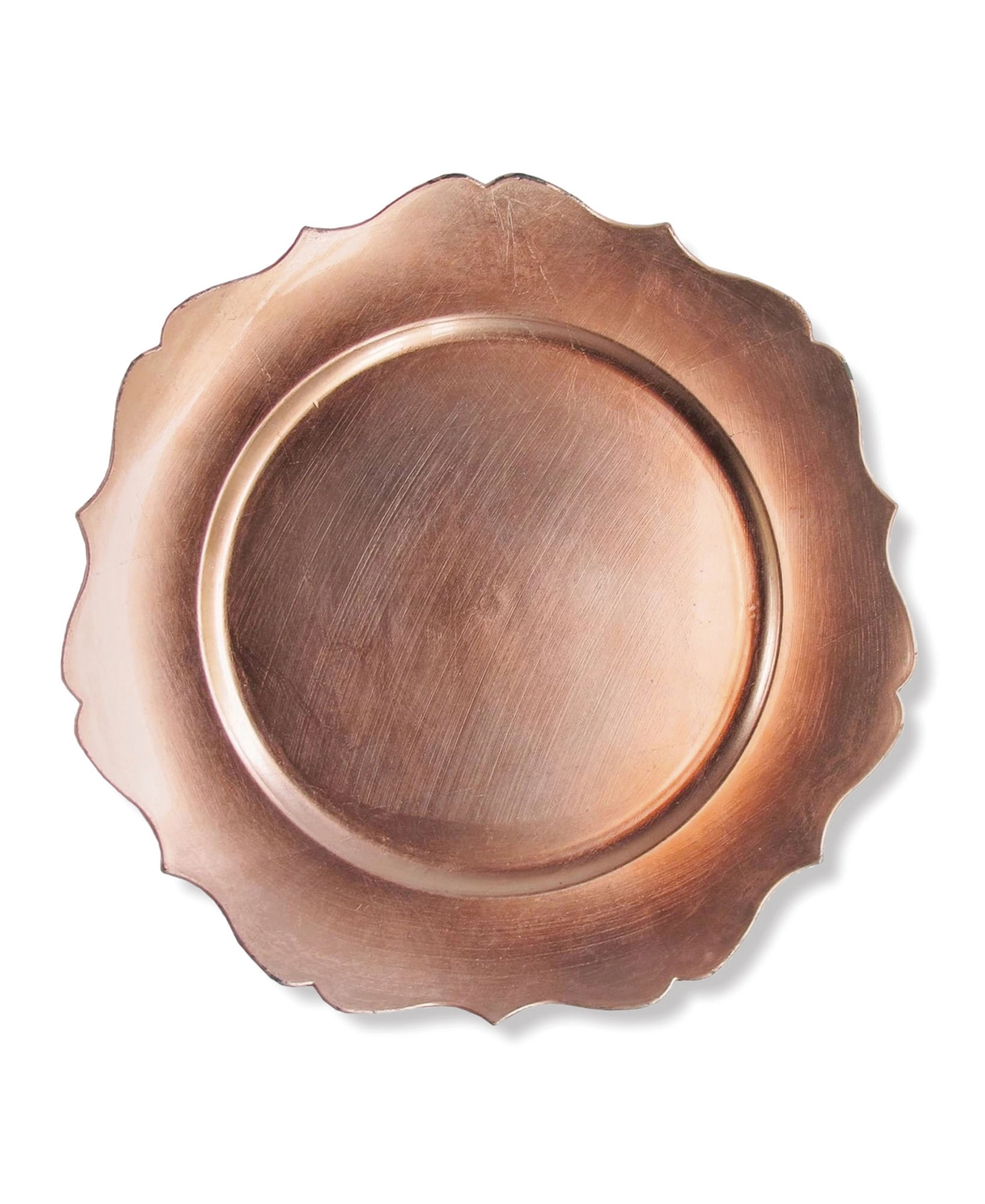 American Atelier Scallop Charger Plate 12 Piece Dinnerware Set, Service For 12 In Pink