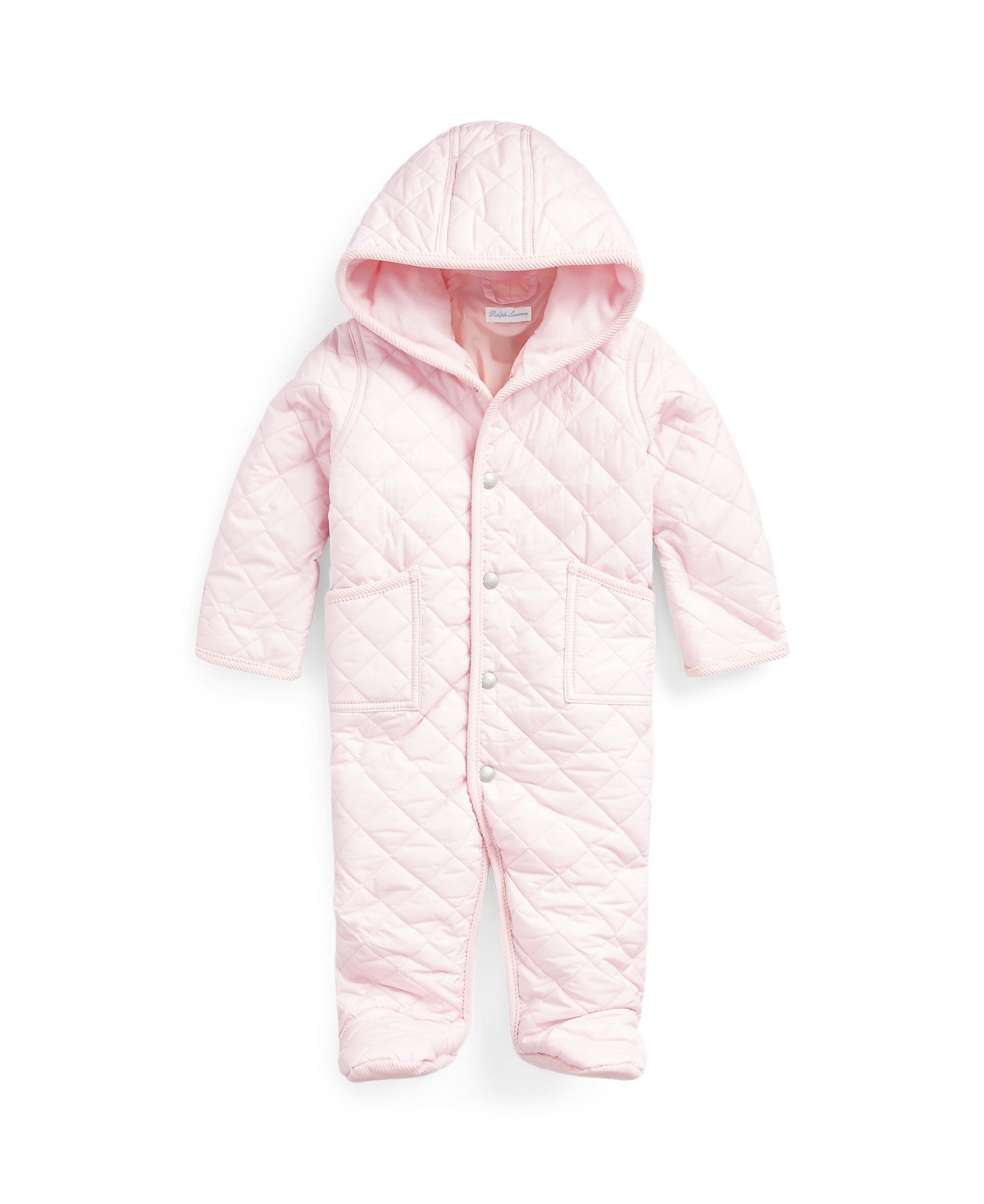 Polo Ralph Lauren Baby Boys Water-repellent Hooded Barn Bunting One Piece In Hint Of Pink