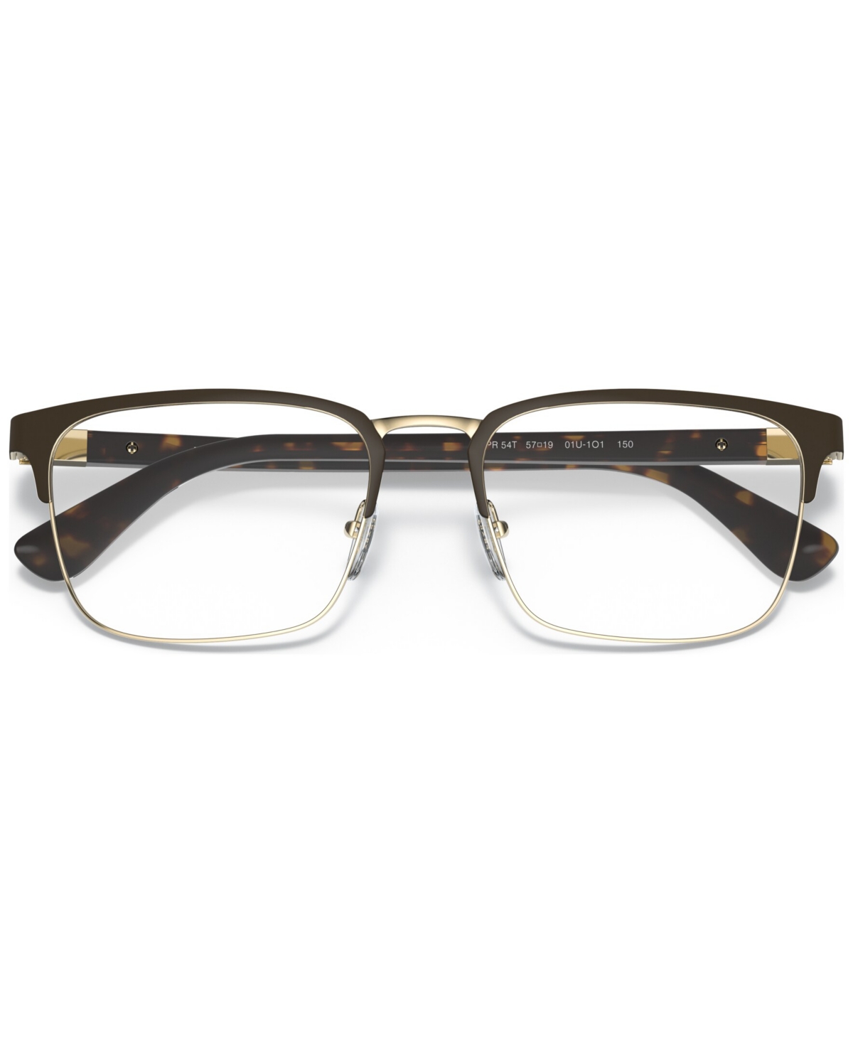Prada Men's Heritage Eyeglasses, Pr 54tv 55 In Matte Burnished,pale Gold