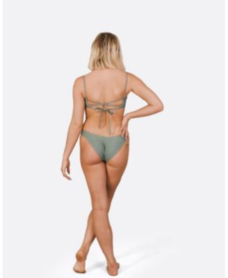 Women's Sahara Sage Lace up Crop Bikini Top