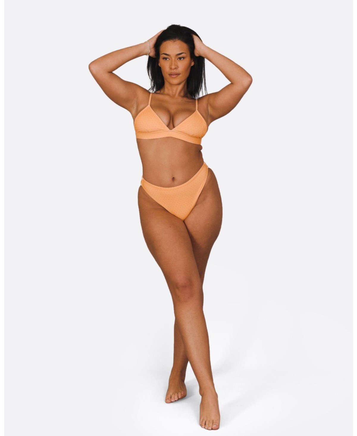 Oosc Women's Tangerine Squeeze Mile High Bikini Bottoms