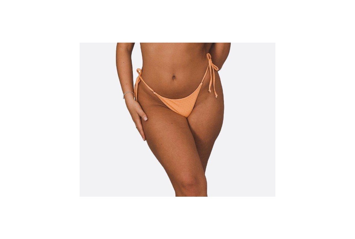 Oosc Women's Tangerine Squeeze Tie Side Bikini Bottoms
