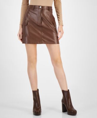 And Now This Women s Faux Leather Cargo Skirt Created for Macy s Macy s