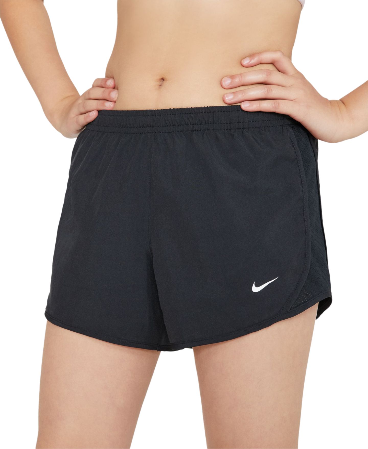 Шорты Nike Dri-Fit Tempo Running Shorts для девочек, цвет: Чёрный — фото 1