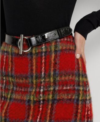 Lauren Ralph Lauren Women's Plaid Mohair Pencil Miniskirt - Macy's