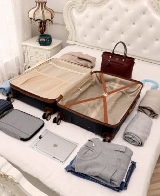 Brickell 3 Piece Expandable Retro Spinner Luggage Set