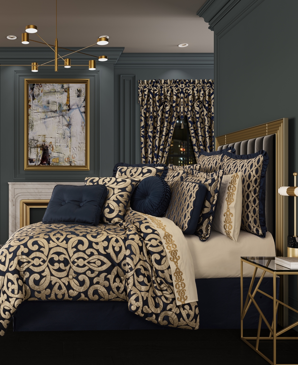 J Queen New York Biagio Tufted Round Decorative Throw Pillow,