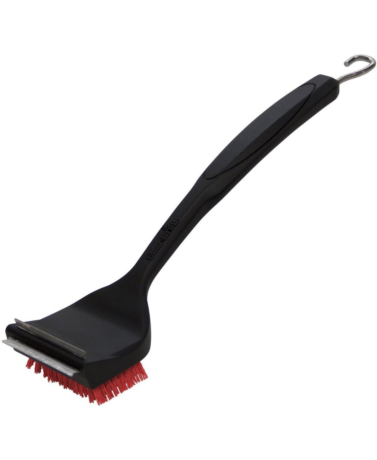 8011445 Cool-Clean Polypropylene Grill Brush with Scraper, Black & Red - Black