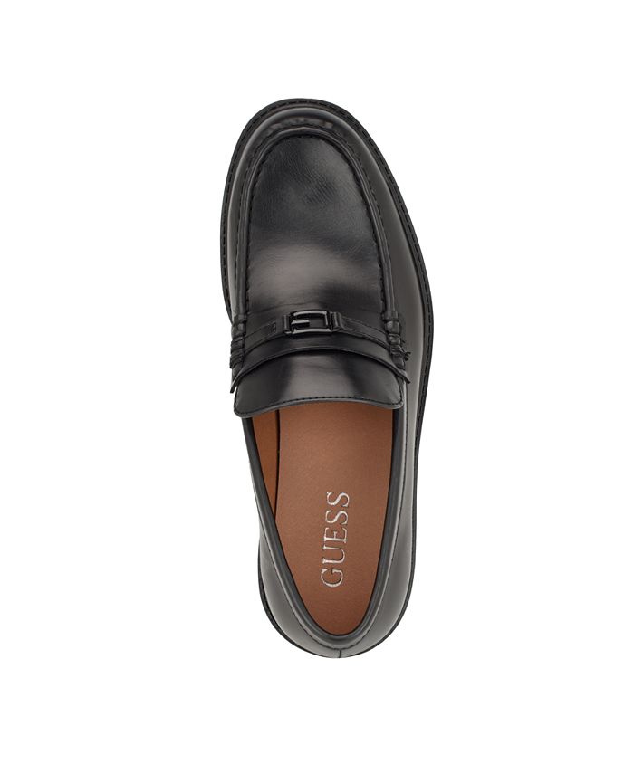 GUESS Men's Diolin Branded Lug Sole Dress Loafers - Macy's