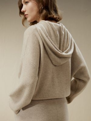 Women's 100% Cashmere Detachable Hoodie