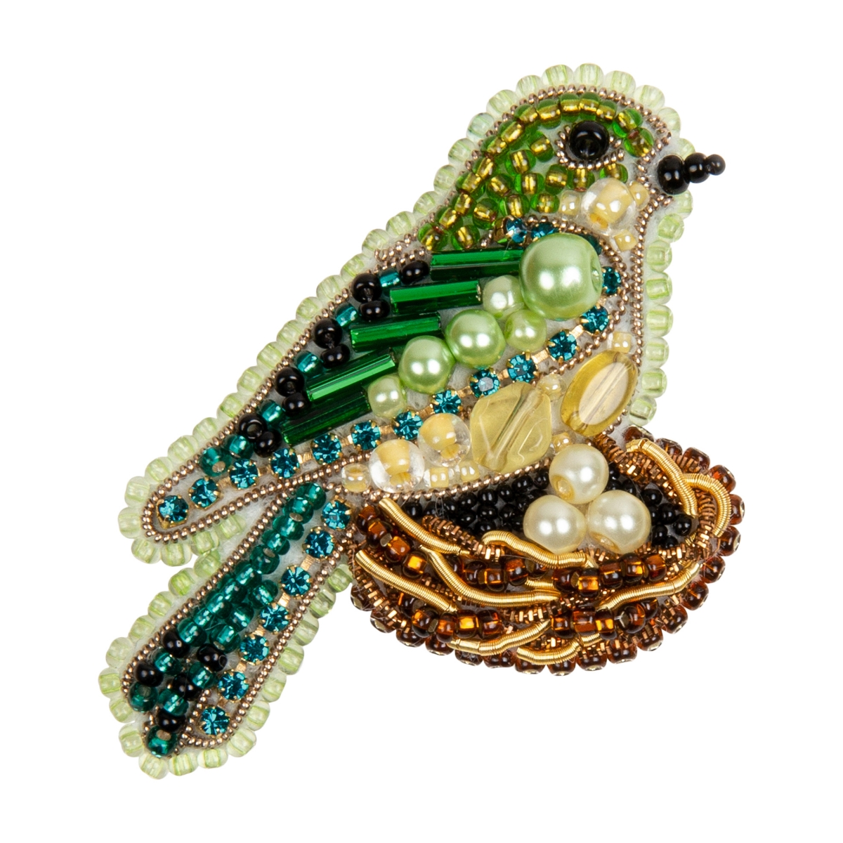 Charivna Mit Bp-314C Beadwork kit for creating brooch Crystal Art 