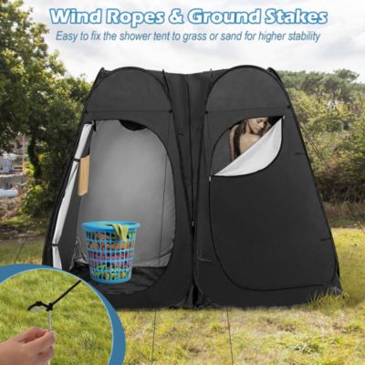 Outdoor 7.5FT Portable Pop Up Shower Privacy Tent Dressing Changing Room Camping