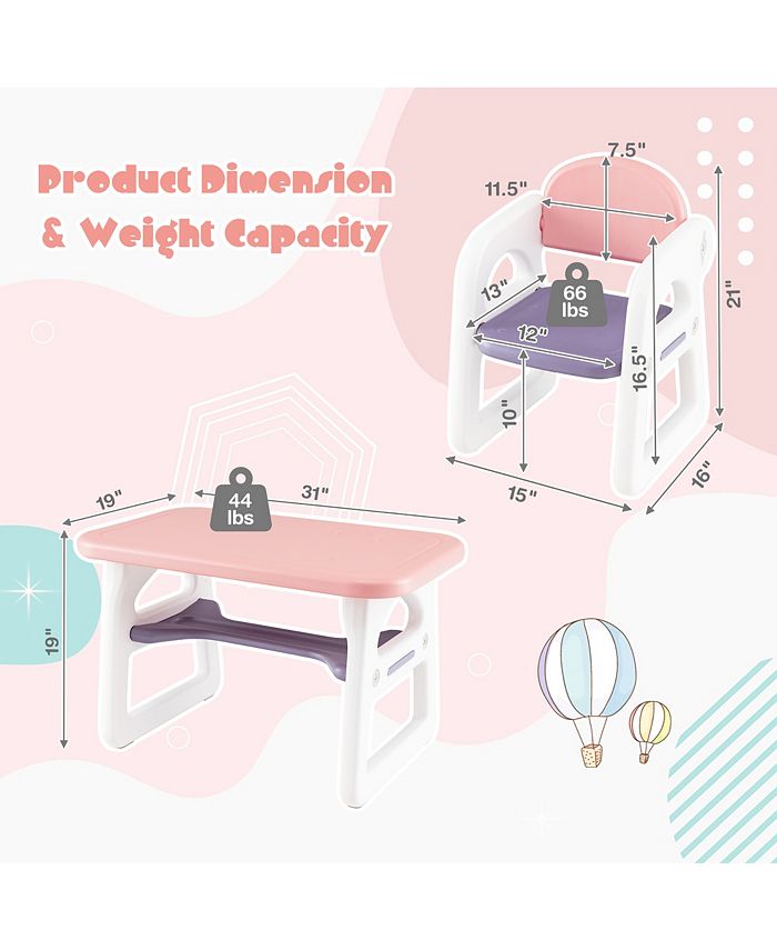 Costway kids desk and chair set clearance