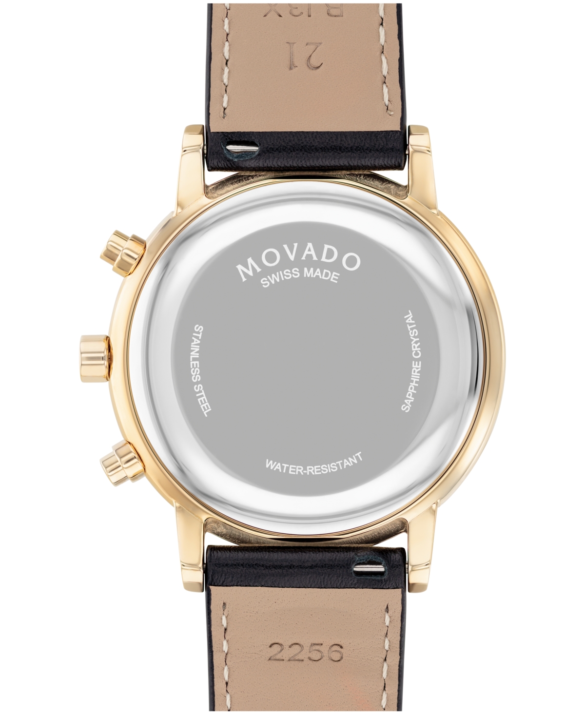Shop Movado Men's Museum Classic Swiss Quartz Chronograph Black Leather Watch 42mm